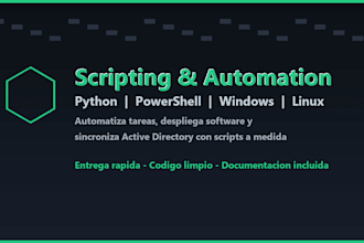 write python or powershell scripts to automate your tasks