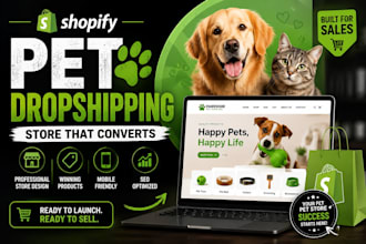 build a shopify pet dropshipping store pet website, shopify seo
