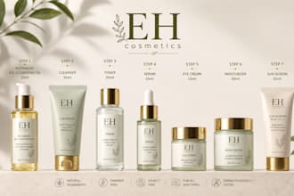 do cosmetic label and product label design