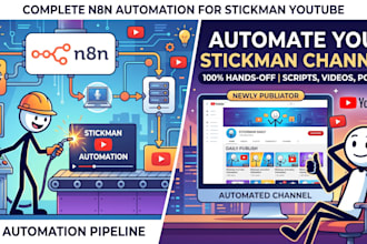 build n8n automation for stickman youtube video workflow