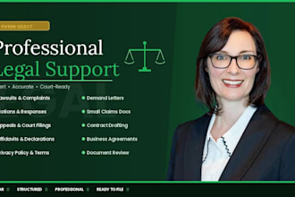 prepare US legal contracts, agreements, and court filing drafts