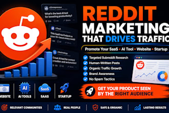 write reddit SEO posts to promote your website, saas, ai tool and startup