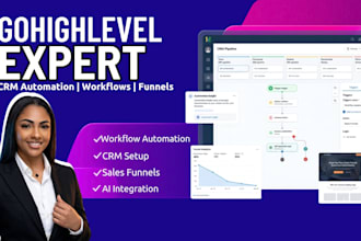 be your gohighlevel expert for CRM automation, workflows and sales funnels