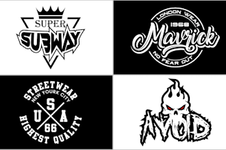 do modern logo design for streetwear and clothing brands