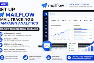 setup mailflow email tracking campaign analytics b2b cold email campaign