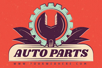 do custom garage logo for repair shop, mechanic, workshop