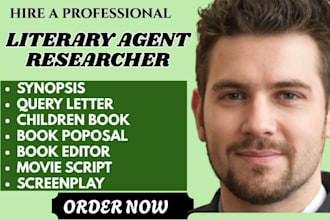 find literary agent for fiction book, movie script, children book, screenplay