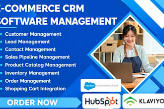 set up e commerce crm hubspot CRM klaviyo salesforce commerce cloud zoho CRM