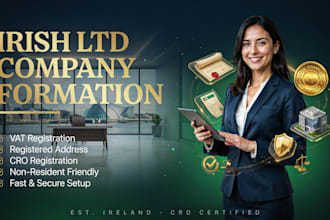 form your irish ltd company, vat registration and registered address, eu nominee