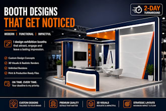 design your trade show booth, backdrop and exhibition stand in 3d