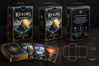 design your custom card game tcg deck box tuck box packaging with dieline