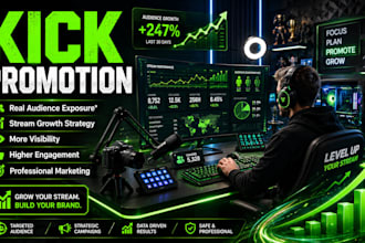 do kick promotion and stream marketing for creators