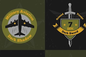 do creative military and army logo patch badge