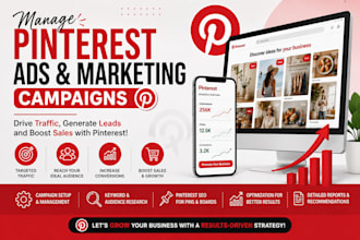 manage high converting pinterest ads and marketing campaigns