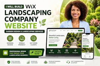 build wix landscaping company website garden design landscaping services website