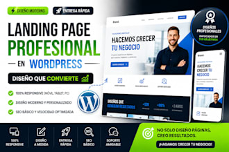 a landing page for you using wordpress