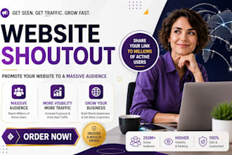 promote your website with a professional online shoutout
