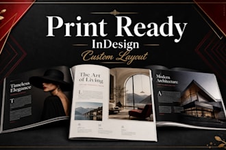 design a stunning editorial magazine layout and cover