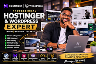 hostinger website design hostinger wordpress website redesign elementor expert