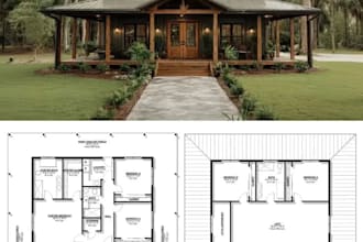 3d barndominium, shouse, farmhouse, ranch house, sketchup model and pole barn