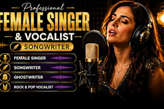 sing powerful female rock singer female pop singer rock vocalist custom song