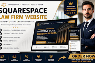 build squarespace law firm website legal notary website attorney website