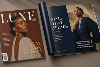 design premium editorial design, magazines, lookbooks and publication