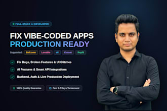fix vibe coded app production ready bolt, lovable, v0