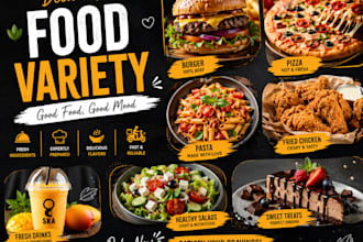 do food flyer, restaurant flyer, food poster, food menu design, food brochur
