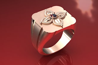 design modern and traditional rings in cad