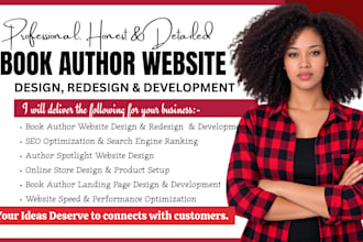 do book author website author landing page ebook website author spotlight