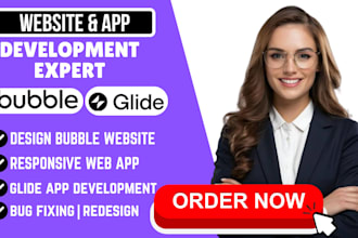 build bubble io website be bubble developer bubble mvp saas bubble app glide app