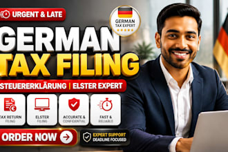do urgent late german tax filing steuererklarung elster expert help fast