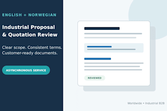 review your industrial quotation or proposal