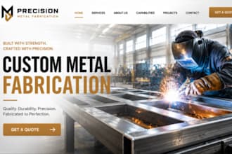 create wix welder website metal fabricator website steel fabricator website