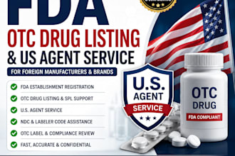 fda otc drug listing and US agent service