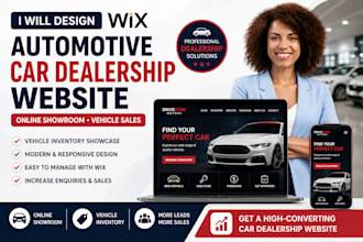 design wix automative car dealership website online showroom vehicle  website