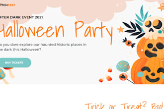 design wix halloween website party event ticket festival booking website
