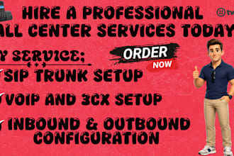 configure 3cx, twilio, telnyx, sip trunk, IVR and did number