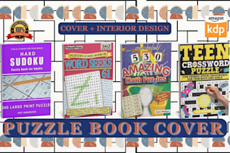 create senior large print puzzle book, vision board journal, lowcontent workbook