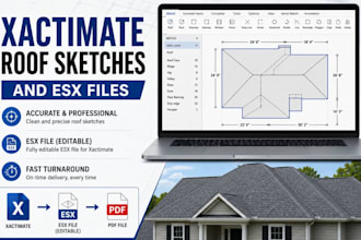 create xactimate roof sketches and esx files