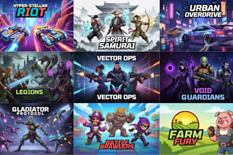 create steam capsule art, game key art, and game cover artwork for indie games