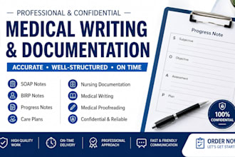 write progress notes, birp notes, therapy notes, esa letters, session notes
