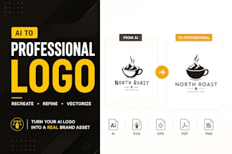 recreate, refine and vectorize your ai generated logo