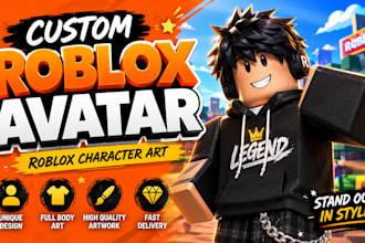 create custom roblox avatar, roblox character and roblox avatar art