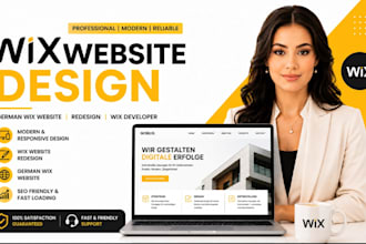 design wix website, german wix website redesign professional wix studio website