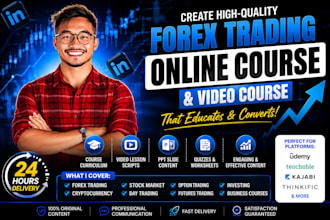 write forex trading, crypto course content, ebook and video scripts, workbook