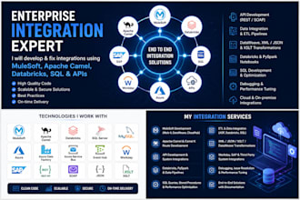 develop mulesoft apache camel databricks sql and API integrations