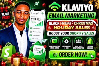 boost shopify sales with klaviyo black friday christmas holiday email marketing