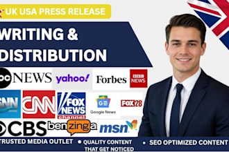 write and distribute UK USA press release UK pr distribution to UK USA news site